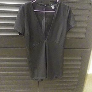 Black low cut romper
